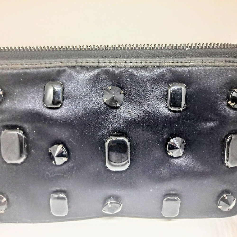 Vintage black satin Bcbg Max Azria wristlet